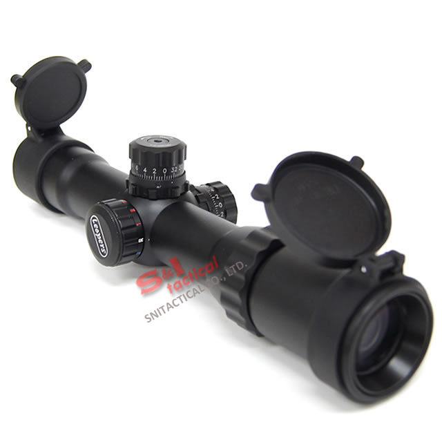 Tactical 1-4x28 Mil-Dot Illuminated Rifle Scope